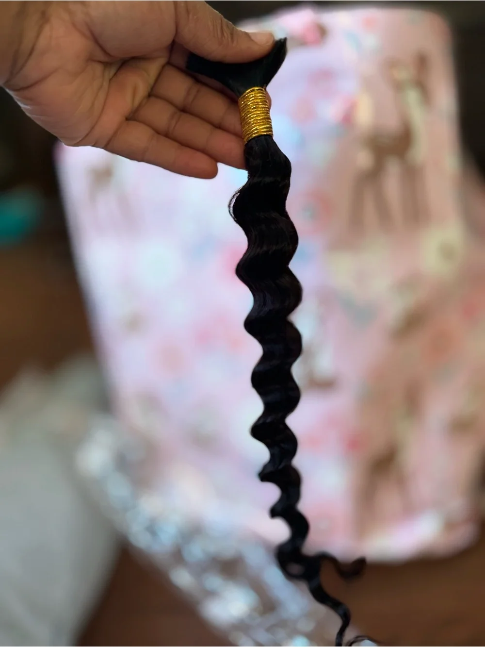 Deep Wave Clip-In Hair Extension - Natural Black